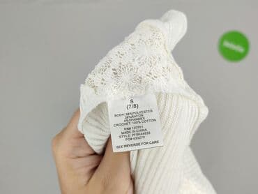 sweter z transparentnymi rękawami: Pink, Kardigan damski, rozmiar S — 6