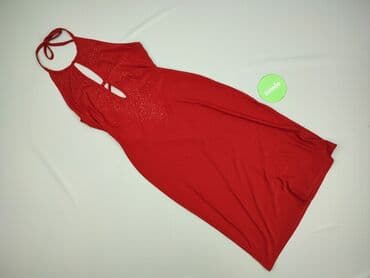 czerwona sukienki z rozcięciem: Sukienka damska, rozmiar S — 2