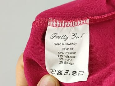 czerwona bluzka z baskinką: Pretty Girl, Bluzka damska, rozmiar S — 5