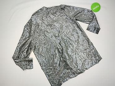 sweter w chmurki: Narzutka damska, rozmiar One size — 3