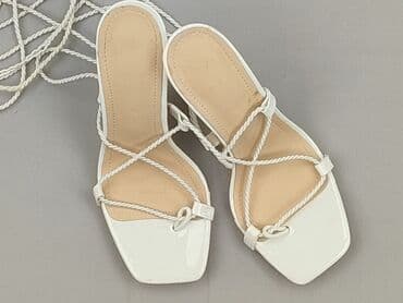 ccc srebrne sandały na obcasie: Sandały damskie, rozmiar 37 — 1