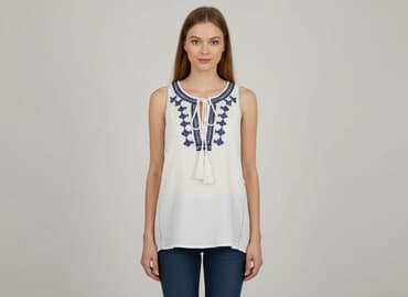 bluzki basic długi rękaw: Tunika damska, rozmiar M — 7