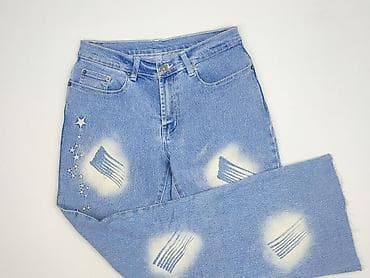 jeans wysoki stan: Jeansy damskie, rozmiar L — 1