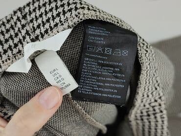 ubrania w pepitkę: H&M, Spodnie materiałowe damskie, rozmiar L — 6
