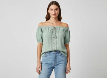 hm bluzki z krótkim rękawem: H&M, Bluzka damska, rozmiar XS — 7