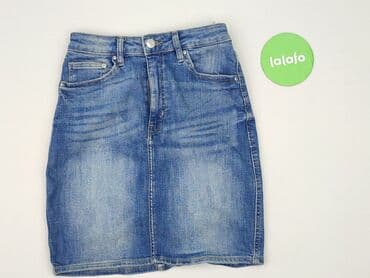 spódniczka dżinsowe z wysokim stanem: Denim, Spódnica damska, rozmiar S — 2