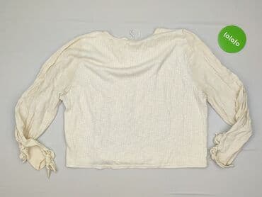 beżowa bluzka z dekoltem w serek: Zara, Women's blouse, size L — 4