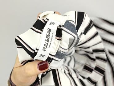 spodnie w paski pull and bear: PULL&BEAR, Material trousers for women, size XL — 4