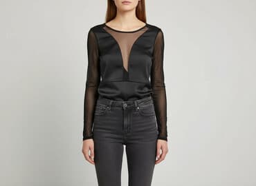 bluzki z siateczka czarne: Bluzka damska, rozmiar S — 1