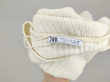 beżowa bluzka z dekoltem w serek: Zara, Women's blouse, size L — 5