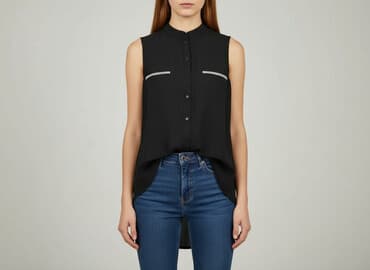 czarne sandały płaskie ccc: Bluzka damska, rozmiar S — 6