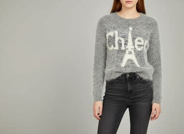 buty na koturnie z futerkiem: J&X, Sweter damski, rozmiar One size — 6