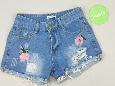 krótkie spodenki z dzinsów: SZACHOWNICA, Szorty damskie, rozmiar L — 2