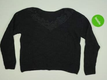 sweter z tiulowymi rękawami: Sweter damski, rozmiar L — 2