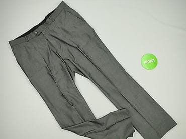 garnitur next: Męskie spodnie garniturowe w kolorze szarego melanżu. - Krój — 2