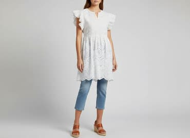 biała sukienka na komunię dla mamy: Sukienka damska, rozmiar M — 1