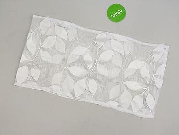 Wszystko dla domu i ogrodu: Biały panel firanowy z motywem liści - Materiał: lekka — 2