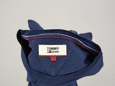 logg jeans: Tommy Jeans, T-shirt damski, rozmiar L — 5