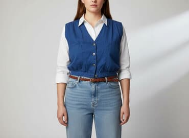 kamizelka jeansowa damska długa: Kamizelka damska, rozmiar 3XL — 8