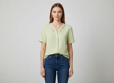 szmaragdowa bluzki damskie: Tiffany, Bluzka damska, rozmiar M — 6