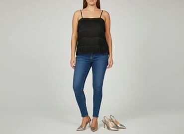 koszula damska z frędzlami: E-vie, Women's blouse, size 2XL — 1