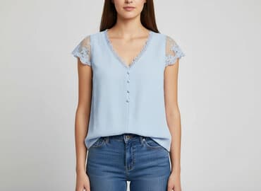 shein bluzka z dekoltem: Shein, Women's blouse, size S — 1