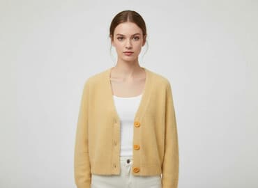 sweter w chmurki reserved: Kardigan damski, rozmiar M — 7