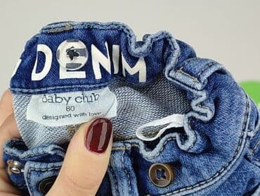 spodnie woskowane wysoki stan: Spodnie jeansowe, Baby club, 9-12 miesięcy, stan - Idealny — 4