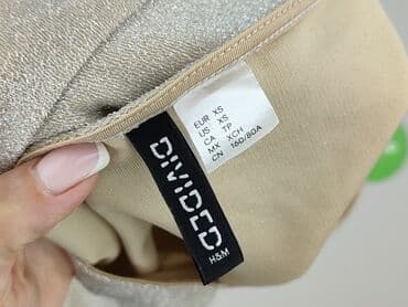 srebrne sukienki na imprezę: H&M, Bluzka damska, rozmiar XS — 5