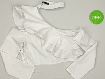 biala bluzka na jedno ramie: Boohoo, Bluzka damska, rozmiar M — 3