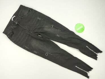 czarne skinny jeans: SZACHOWNICA, Jeansy damskie, rozmiar M — 2