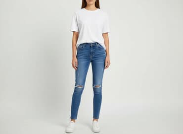 obcisłe jeansy: Jeansy damskie, rozmiar S — 6