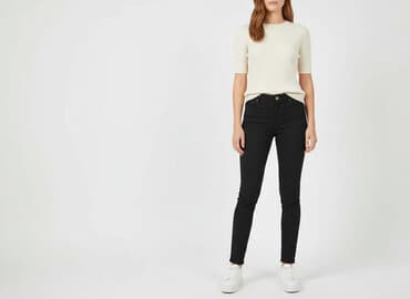 spodnie skórzane massimo dutti: H&M, Spodnie materiałowe damskie, rozmiar M — 1