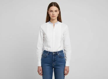 białą bluzka z długim rękawem zara: Zara, Koszula damska, rozmiar XS — 1