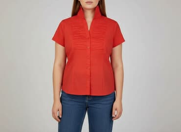 bluza z czerwonym napisem: Wibs, Bluzka damska, rozmiar XL — 7