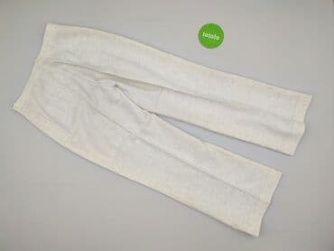 białe lniane spodnie zara: Spodnie materiałowe damskie, rozmiar XL — 3