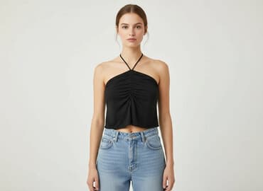 ccc sandały czarne na obcasie: Shein, Top damski, rozmiar S — 6