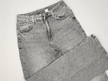 spodnie dresowe grube: Spodnie jeansowe, H&M, 13 lat, 152/158, stan - Idealny — 1
