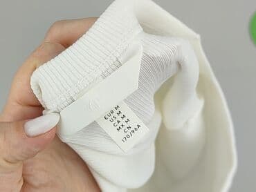 bluzki prążkowane białe: H&M, Top damski, rozmiar M — 4