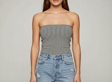 koszula wiya w paski: F&F, Top damski, rozmiar S — 8