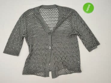 sweter z dekoltem v: Kardigan damski, rozmiar XL — 3