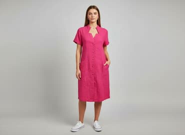 sukienki midi różowa: C&A, Sukienka damska, rozmiar M — 1