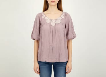 lawendowa bluzki damskie: Bluzka damska, rozmiar M — 7