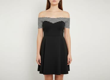 sukienka w kolorowe paski: Sukienka damska, rozmiar S — 1