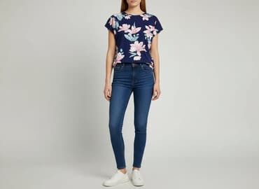 tommy hilfiger t shirt damski granatowy: T-shirt damski, rozmiar S — 5