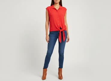 koszula damska z kokardą: Жіноча блуза, розмір M — 1