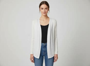 szyfonowa narzutka: Kardigan damski, rozmiar S — 5