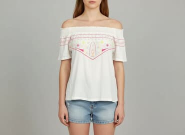 bluzki ludowe biale: Bluzka damska, rozmiar S — 5