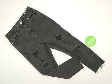 czarne jeansy pull: Boohoo, Jeansy damskie, rozmiar M — 2