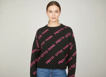 czarny sweter: PrettyLittleThing, Sweter damski, rozmiar L — 7